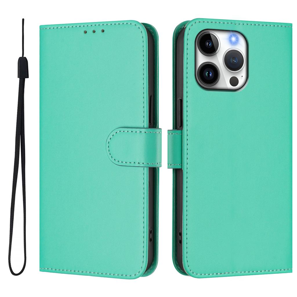 Pure Color PU Flip Leather Case Pouch Bag for iPhone 15/16/16 Pro/16 Plus, for iPhone 16 Promax Credit Card Cases Cover