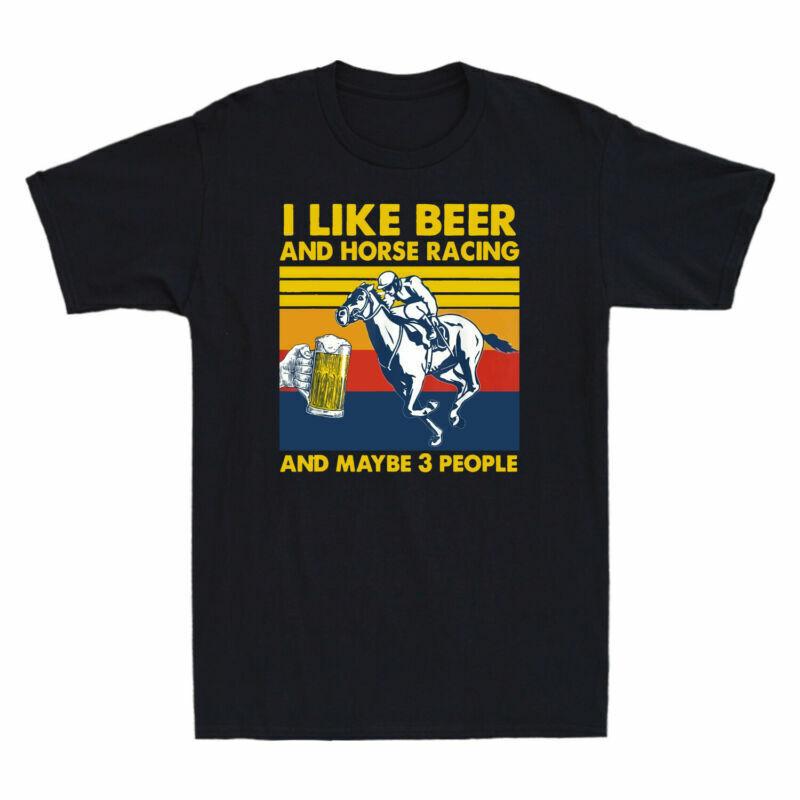 TShirt Like Beer Racing Vintage Tee Unisexs 3 And I People Maybe Horse Black And S