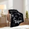 1pc Rap,Legend,Hip Hop Print Flannel Blanket Suitable for All Seasons, Perfect for Home, Travel, or Camping  48