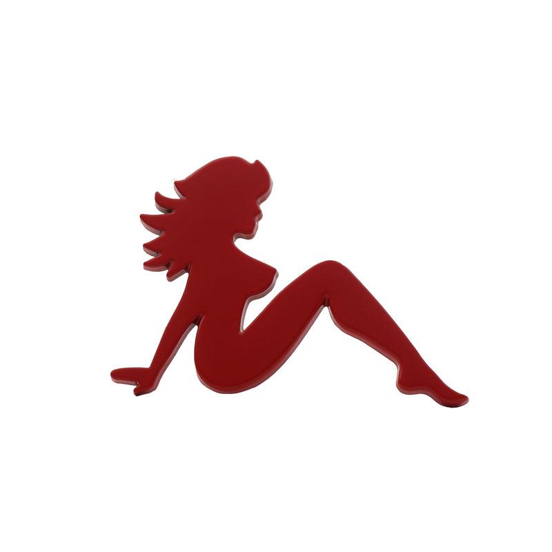 

3D Металл Сексуальная Девушка Леди Девушка Обнаженная Сидящая Стайлинг Авто для Двери Багажника Бокового Окна Эмблема Наклейки Украшение Декали Аксессуары red