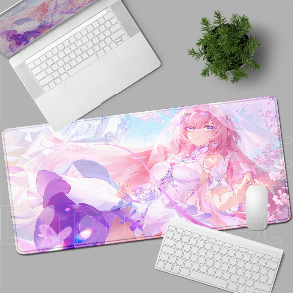 New Pretty Anime Girl Cyrene Mouse Pad Pink Cute Honkai Star Rail Desk Mat Laptop Gaming Mousepad Keyboard Desktop Table Mat XXL