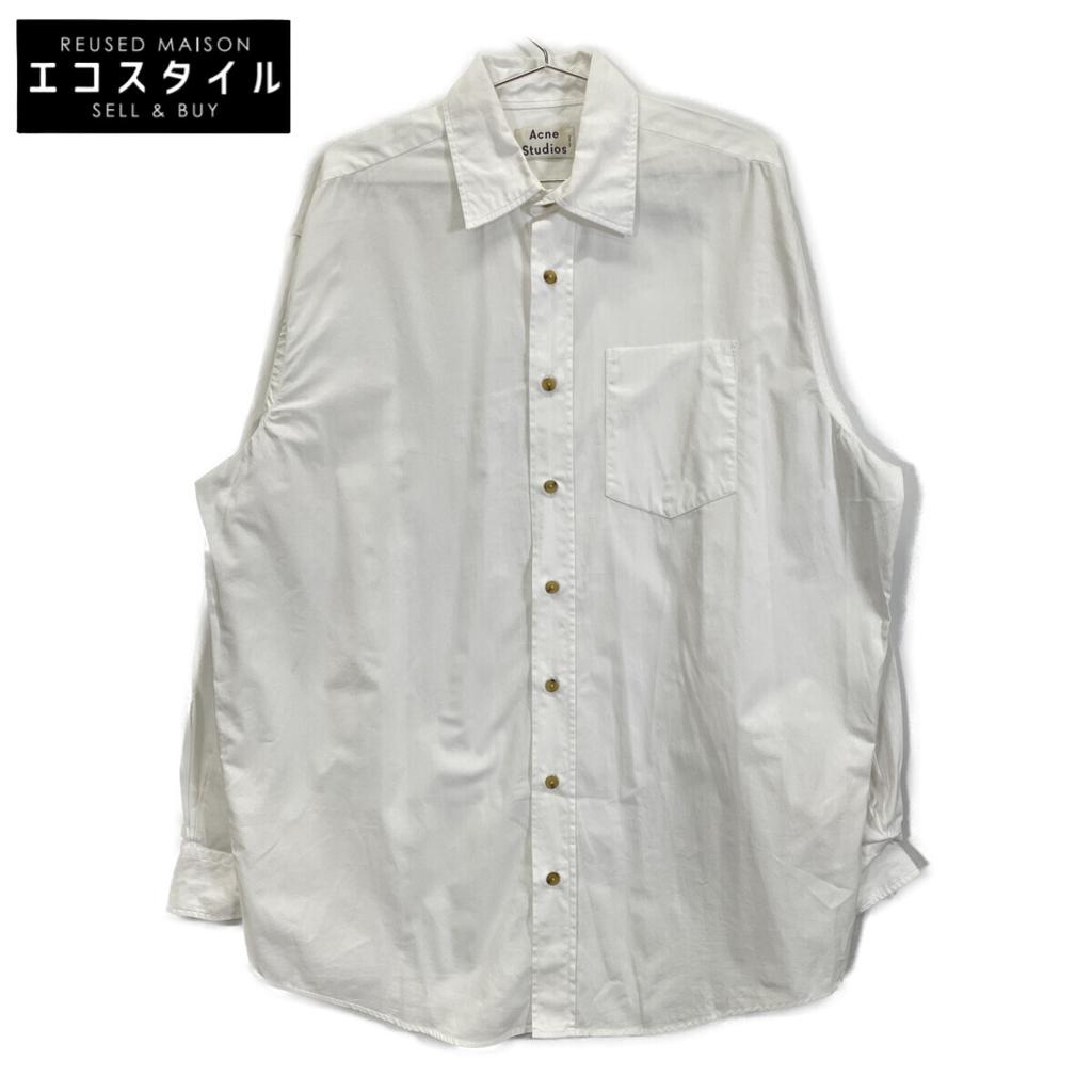 Acne Studios BB0044 White 100% Cotton ATLENT NEW SOFT POP Shirt Tops 44 whiteUsed