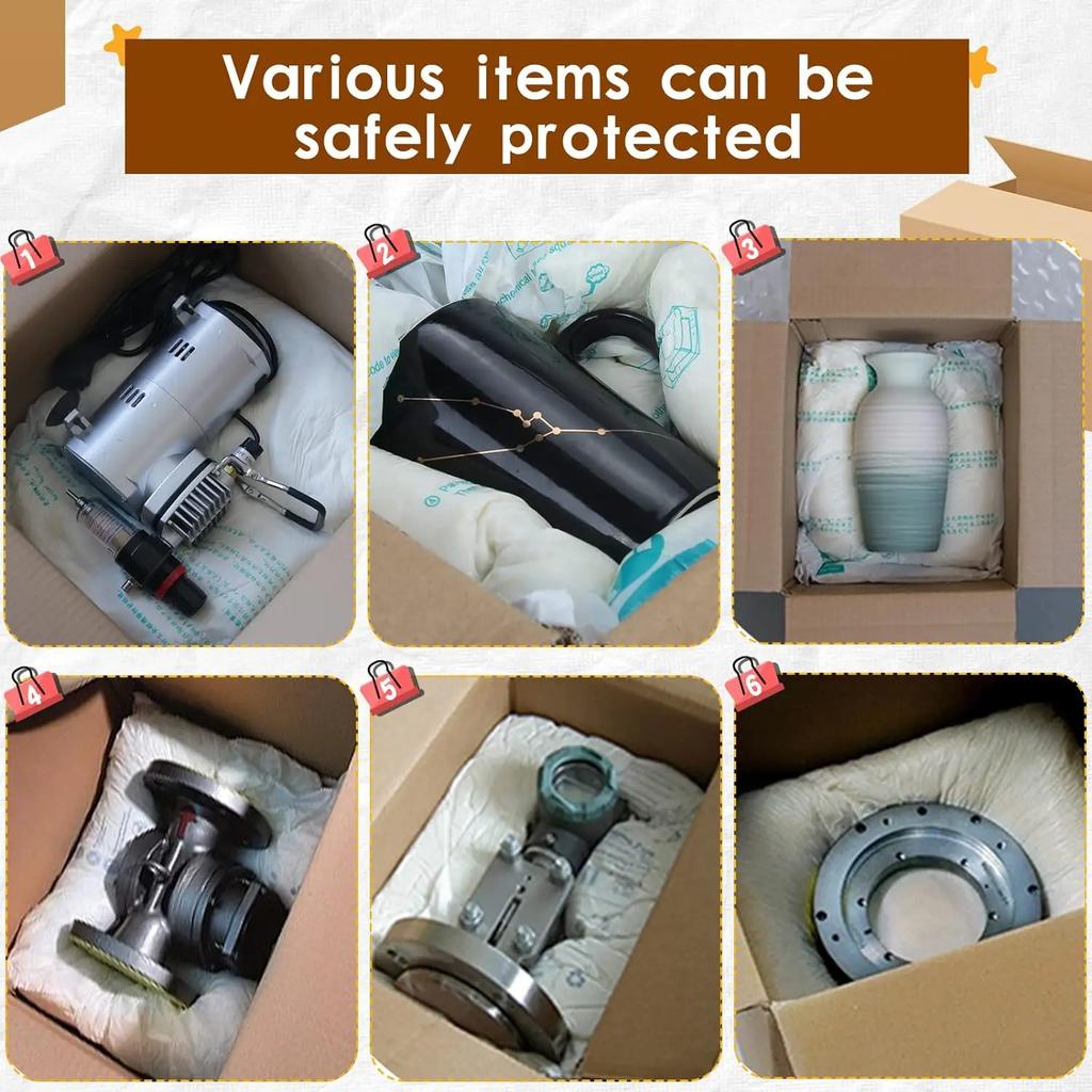 2/4/8pcs Instant Pack Quick Expanding Foam Ceramics Glass Quick Foam Packing Wrap Packing and Shipping Solution