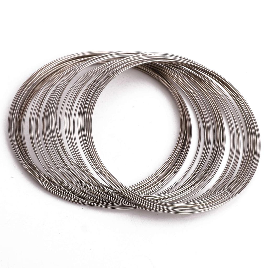 20-100 öglor 6 cm minnespärlståltråd pärltråd för gör-det-själv smyckestillbehör armbandstillverkning