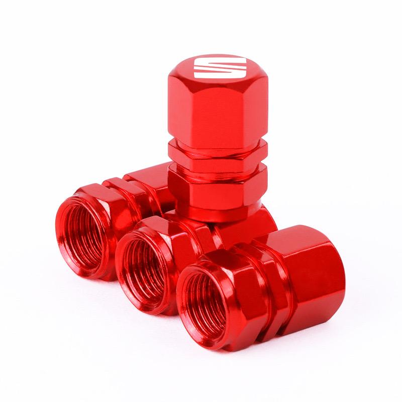 Car Tire Valve Tyre Caps Hexagonal Covers Shape Dust Valve For Seat Leon Ibiza Alhambra Exeo Altea Arona Mii IBL Car Accessories okp133