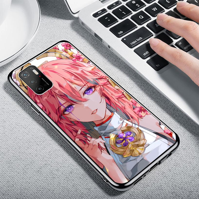 Genshin Impact Raiden Shogun Baal Cover Phone Case For Xiaomi Poco F7 Ultra X7 X6 X5 Pro M7 Redmi 15C 15 13C 13 12C 12 10C 10 9A