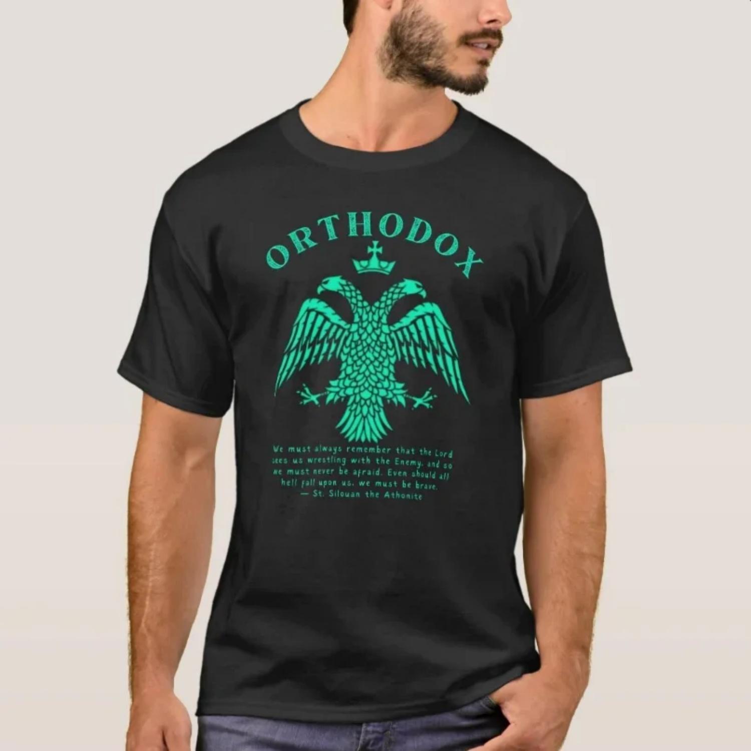 

Eastern Russian Orthodox Christian Eagle Gift T-Shirt 100% Cotton O-Neck Summer Short Sleeve Casual Mens T-shirt Size S-3XL S чёрный