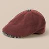 Artistic Japanese Retro Brown Newsboy Cap for Women with Large Head Circumference; Versatile, Face-Slimming, Trendy Wear.