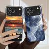 Sea storm small sailboat For iPhone 17 Pro Max 16 E 15 Plus 14 Pro 13 12mini 11 Air XS Max 5 6 7 8Plus SE Black Glass Phone Case