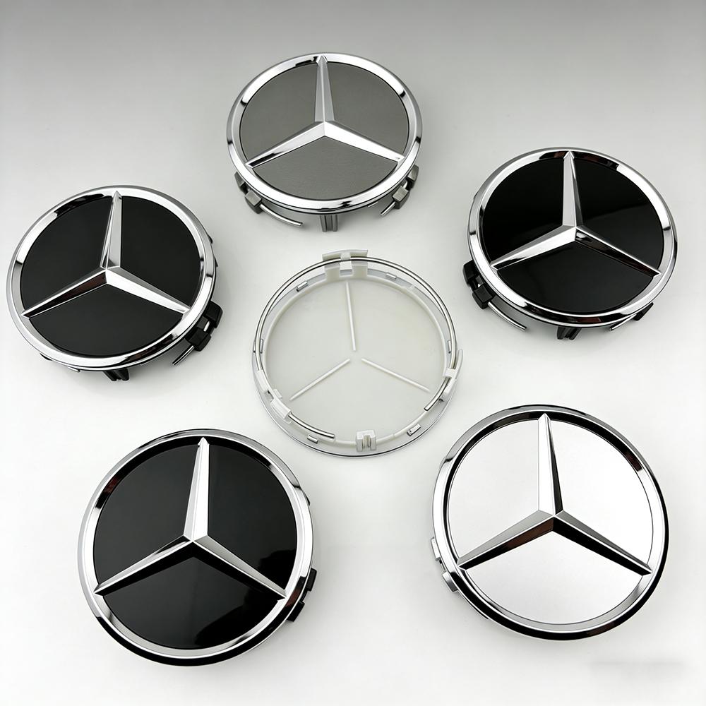 4ks 75MM Krytky středových krytů kol pro auto pro Mercedes Benz A B C S Class AMG GLA CLA GLC W176 W221 W204 W205 příslušenství