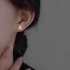 S999 Sterling Silver Crushed Ice Gourd Earrings - Sparkly Chinese Style for Women, Luxe Light, Elegant Niche Design