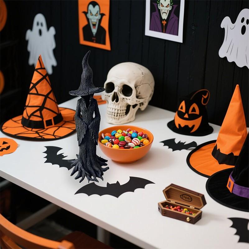 20/30 Witch Statue Retro Horror Desktop Home Decoration Gothic Ghost Witch Resin Decoration Halloween Party Decoration