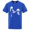 Promoção imperdível 100% algodão casual manga curta tênis de skate camiseta masculina verão roupas respiráveis gola redonda manga curta grande unissex