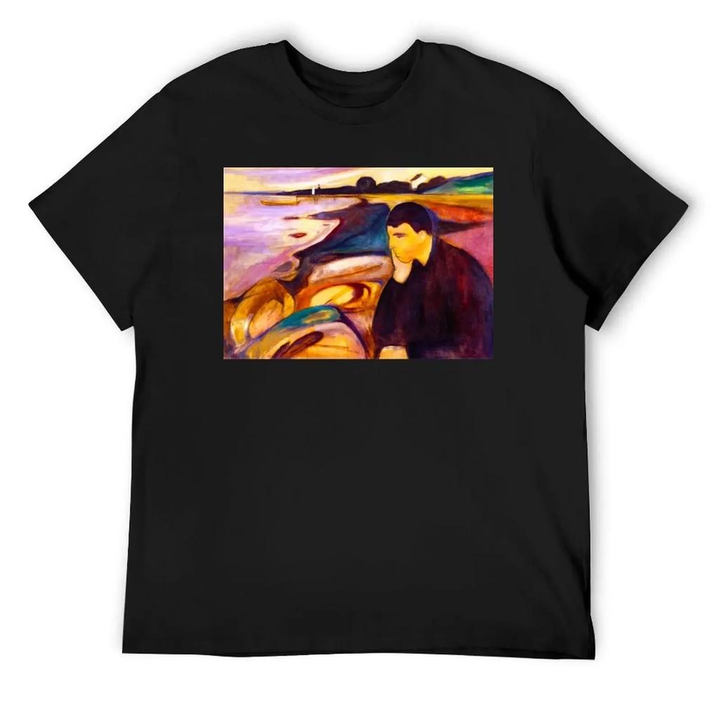 EDVARD MUNCH - Melancholy 1894 T-Shirt Aesthetic clothing cotton graphic tees man clothes men t shirts high quality