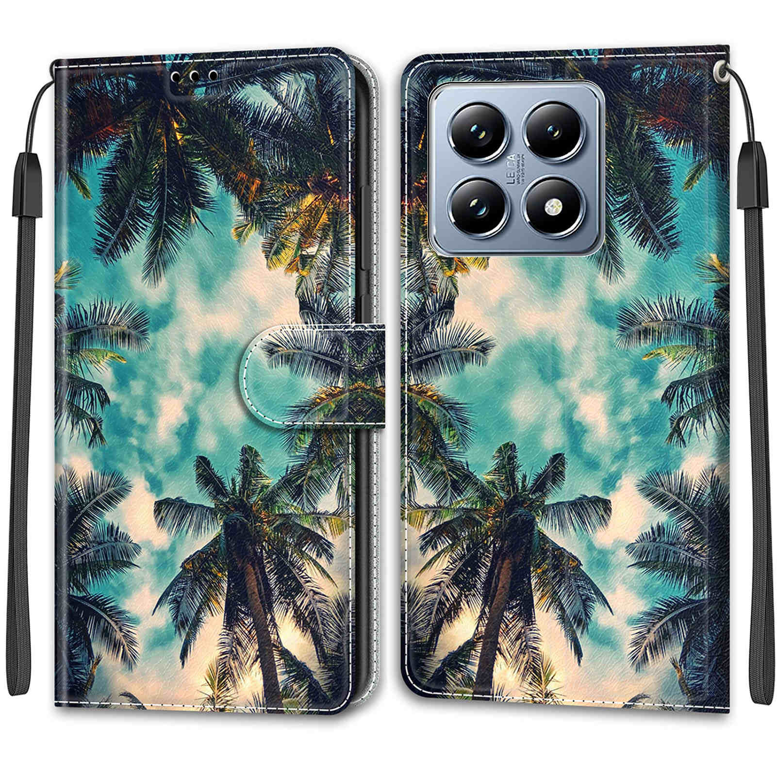 

Роскошный окрашенный кожаный чехол-кошелек в стиле книги, защитный чехол для Xiaomi 14 14T 13T 11T Pro/Redmi Note14 Note13 Note12 Note11 Note9 Note8 Redmi 13 Redmi Note 14