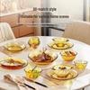 QINGPINGGUO Heat-Resistant Borosilicate Glass Bowl Set