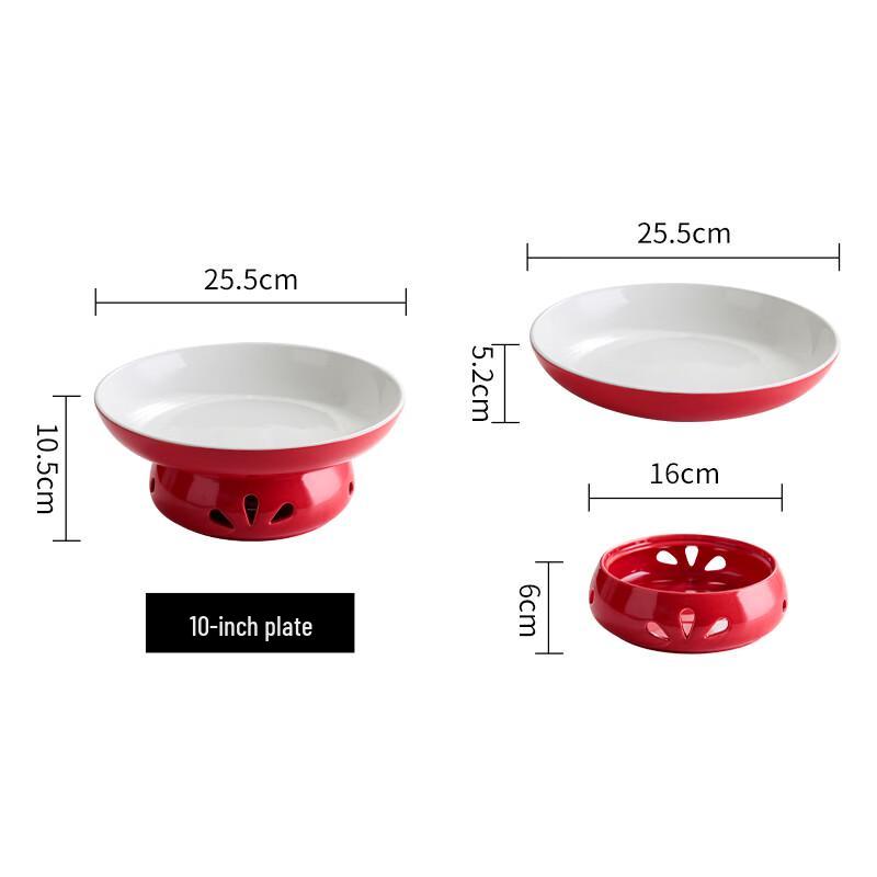 Ceramic Warming Fish Plate with Heater