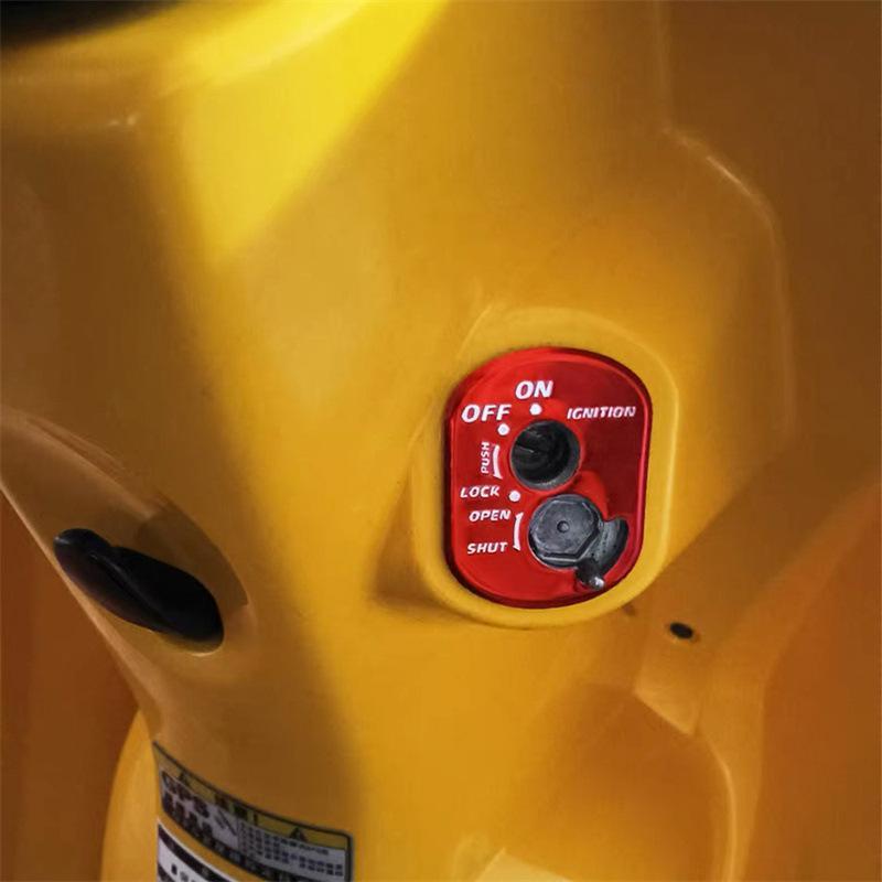 Copertura Protettiva per Blocchetto di Accensione Moto Adesivo Decorativo con Serratura a Chiave in Metallo Superficie Resistente all'Usura per Modifica Moto da Cross Atv