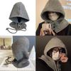 Adult Winter Beanies Hood Knit Balaclava Handmade Neck Protect Hat Casual Wear