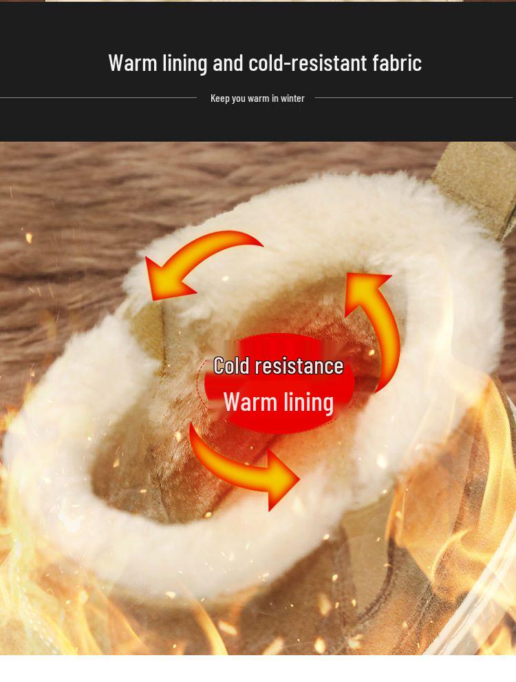 Severovýchodní pánské zimní plyšové sněhule: Silná podrážka, Teplé, Protiskluzové, Odolné proti chladu