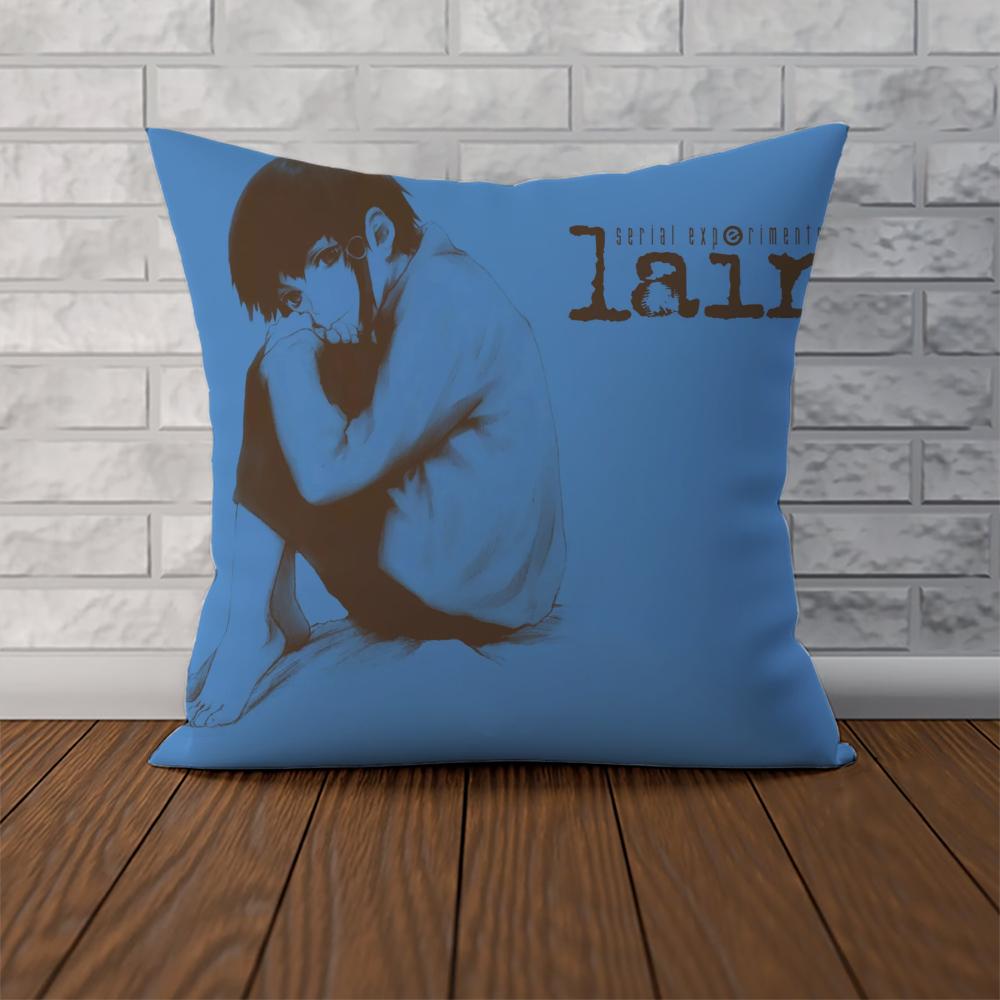 Serial Experiments Lain Pillow Case For Car Sofa Decorative Home Doublesided Print Plush Square Throw Pillow Cushion Cover