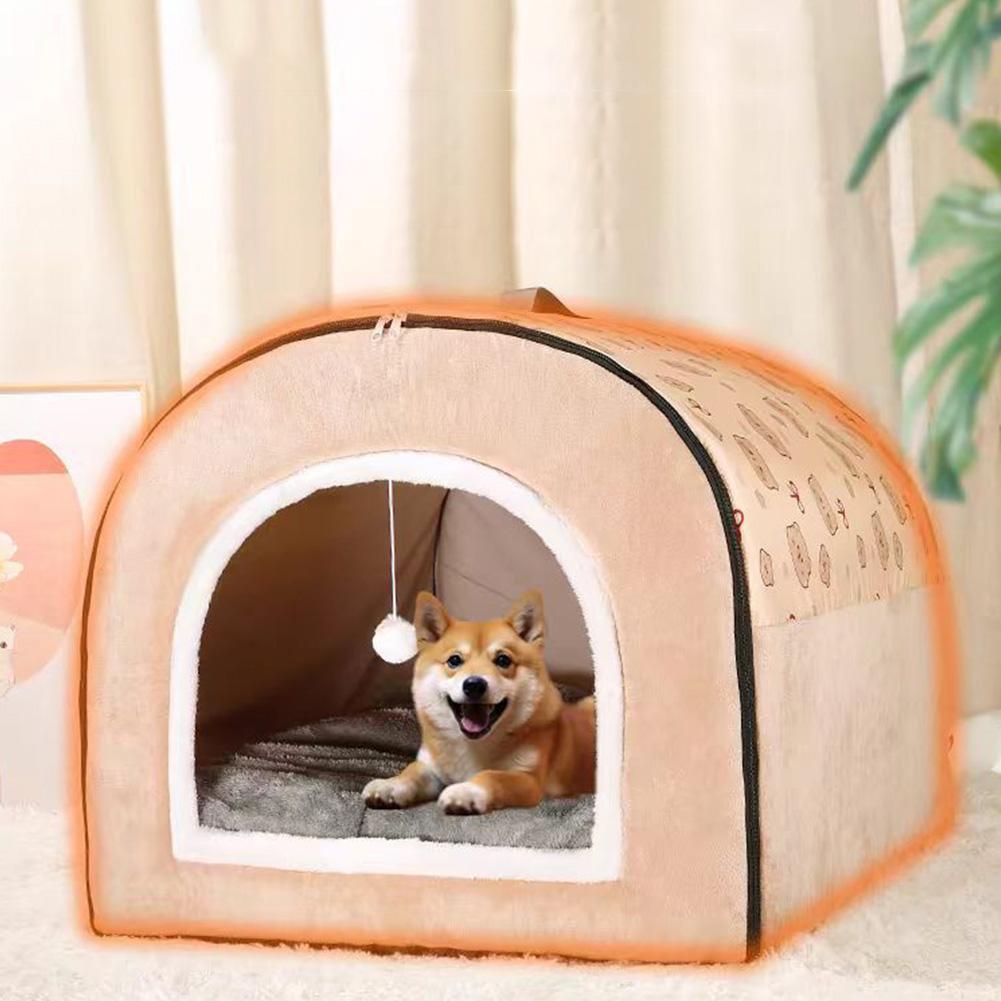 Dog Kennel Detachable Dogs Bed Nest Washable Plush Cotton Puppy Shelter Comfortable Winter Cat Bed Castle Dogs Cats Pet Supplies
