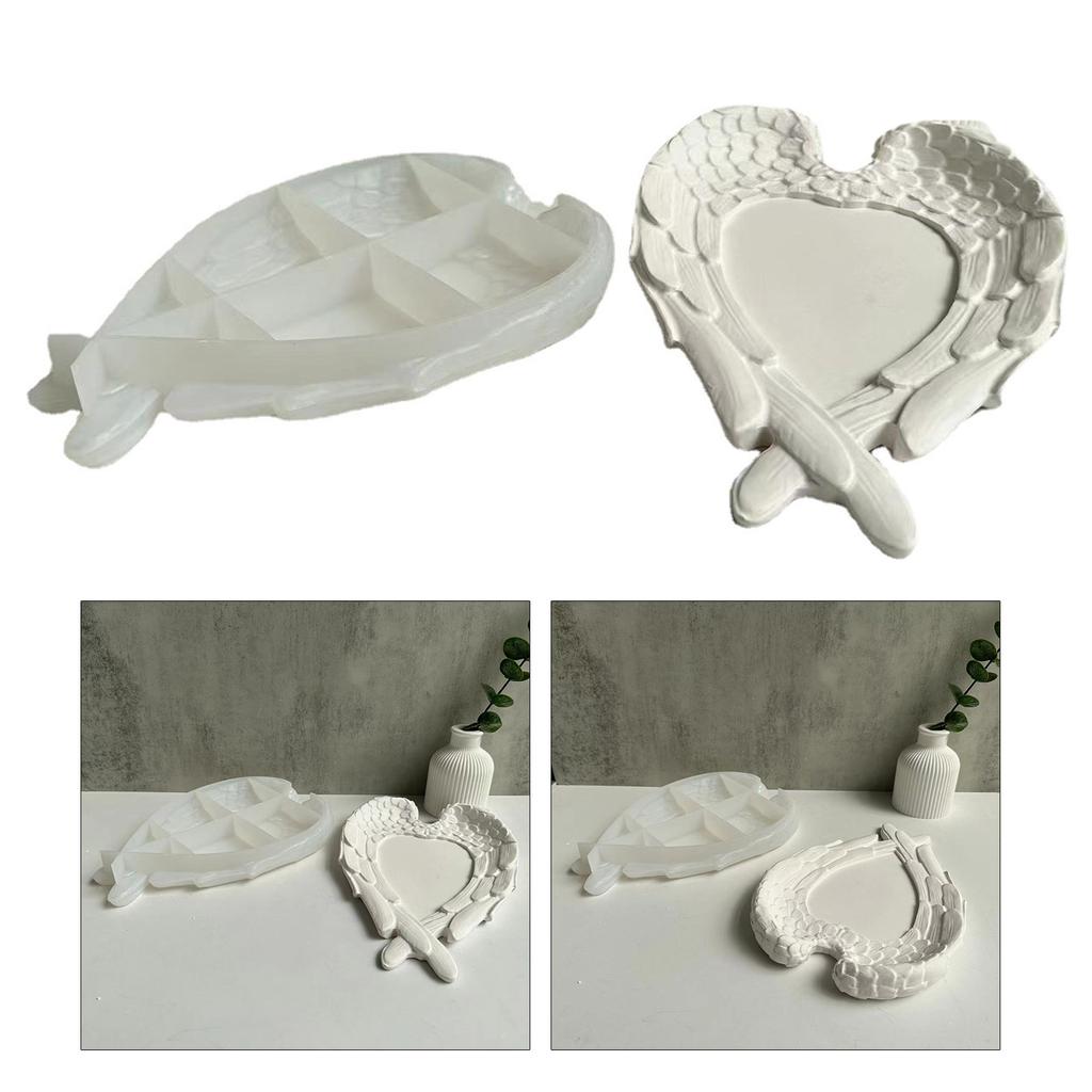 Feather Dish Plate Epoxy Silicone Mold Resin Mold Gypsum Tools for DIY Jewelry