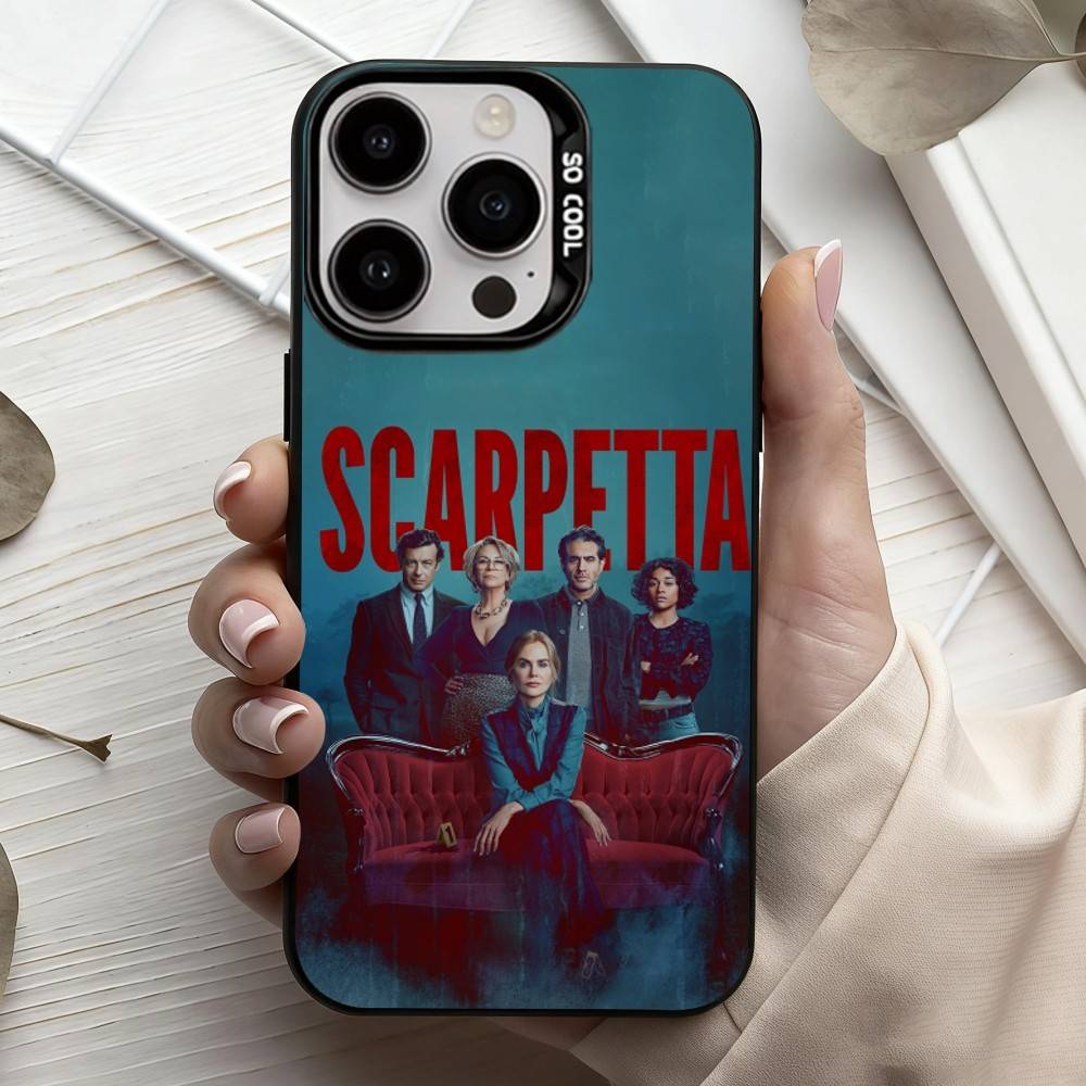 TV Series Scarpetta Phone Case For iPhone17,16,15,14,13,12,11 Plus,Pro Max Black Candy Silver Phone Case
