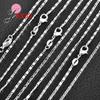 Wholesale 1PC 22 Inches Fine Real Pure 925 Sterling Silver Unisex Jewelry Necklace Chains With Lobster Clasps