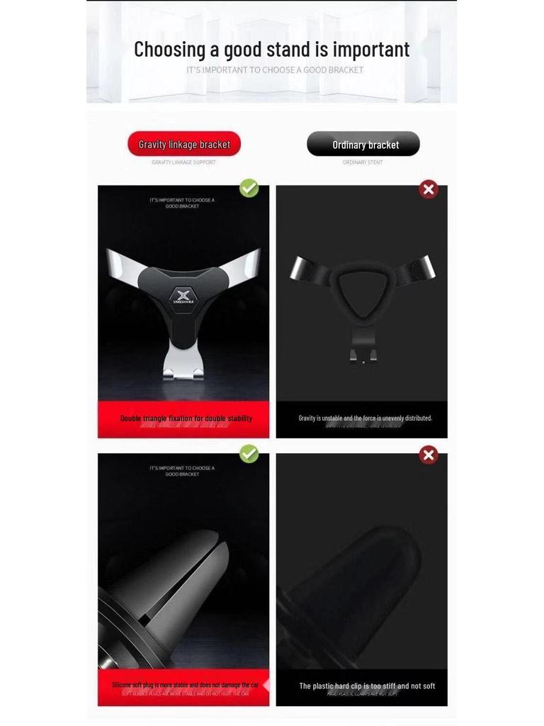 Universal Gravity Sensing Air Vent Phone Holder for Cars