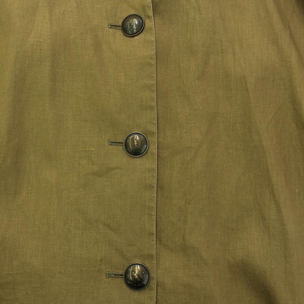 Mackintosh Made In England 100% Linen Stainless Collar Coat 34 Brown Women Used