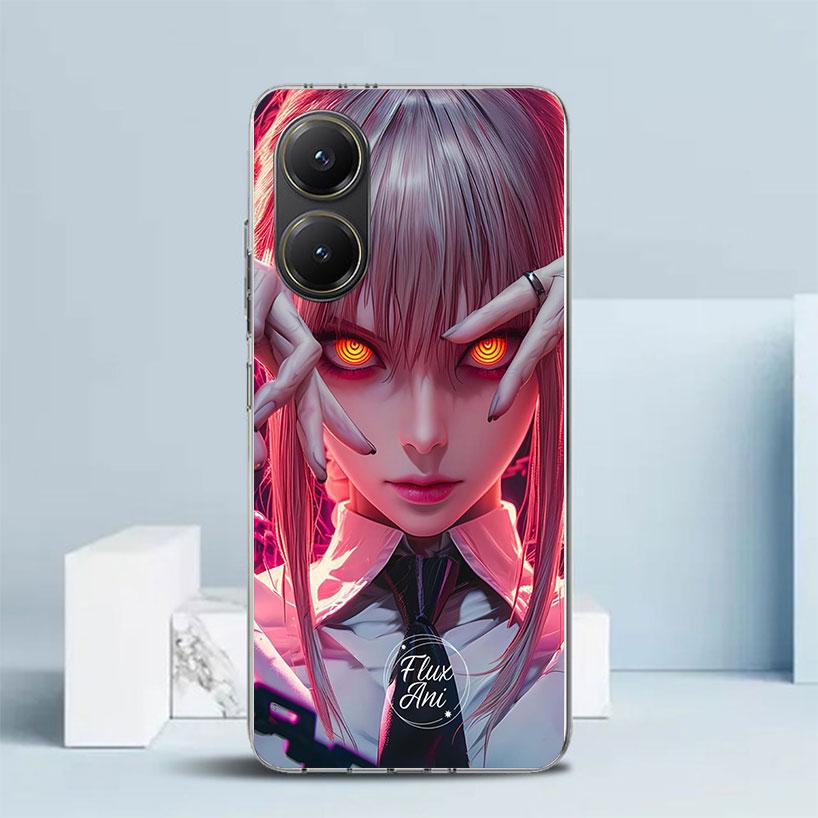 C-Chainsaw Mans Makima Phone Case For Xiaomi Poco F7 Ultra X5 X6 X7 Pro M7 Redmi 15C 15 13C 13 12C 12 10C 10 10A 9 9C 9A 9T Cove