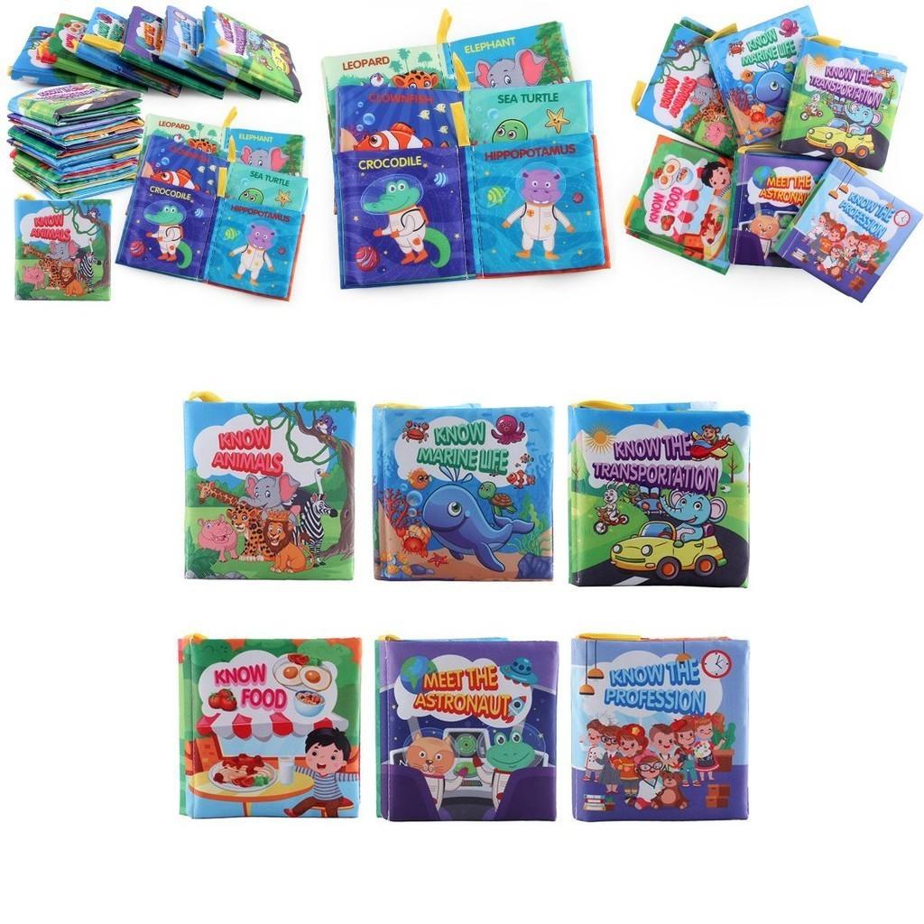 Baby Sensory Enlightenment English Cloth Book With Sound Paper Tear-resistant And Washable Early Childhood Educational Toy