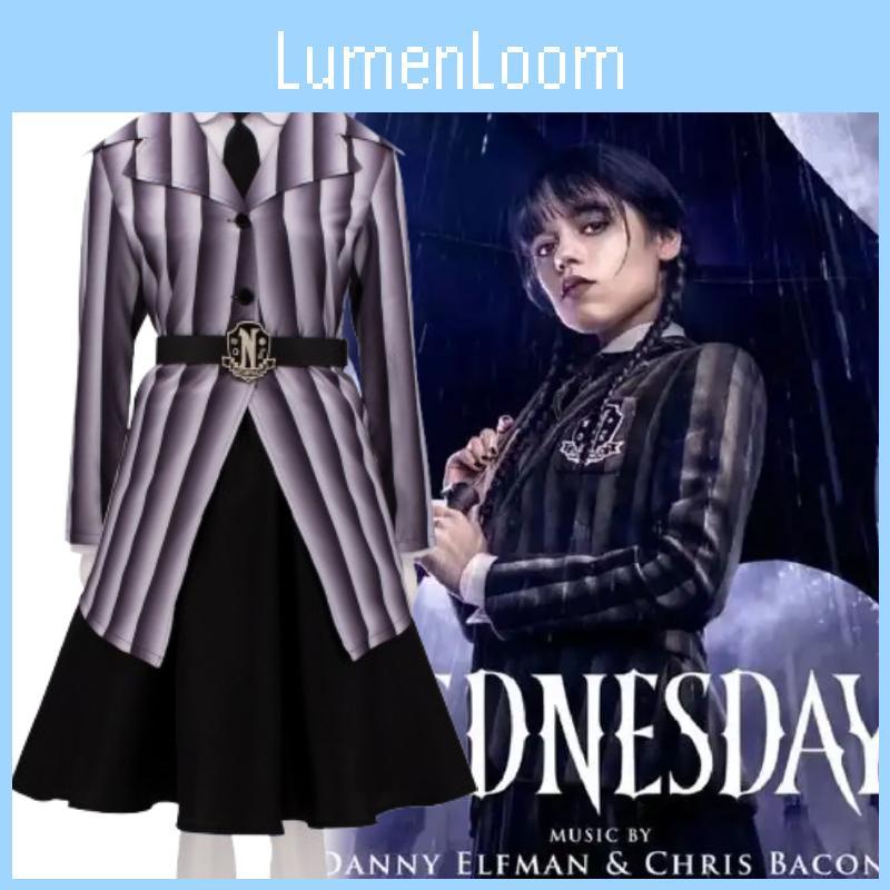 Cosplay Costume Addams School Uniform Dress Halloween Party Gifts