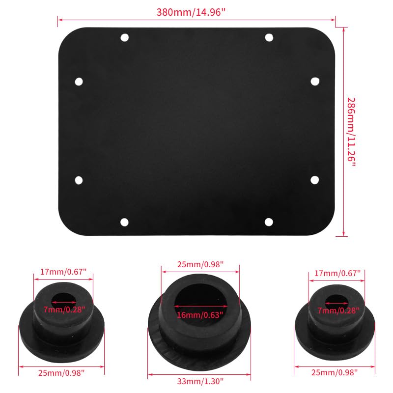 Deepa Ribusu Rear Tireless Plate for Jeep Wrangler Tailgate Cover with Exterior Compatible JK/JL Plug, Customization, [Used]