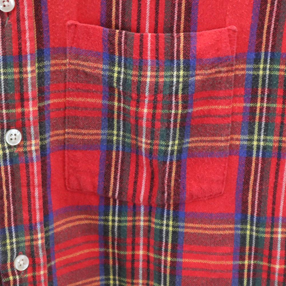 L.L.BEAN 80s Outdoor Made In USA Vintage Check Pattern Long Sleeve Button Down Flannel Shirt Kid's Used