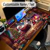 Christmas Theme Personalized Mouse Pad Custom Name Text Non Slip Desk Pad For Laptop Office Desktop