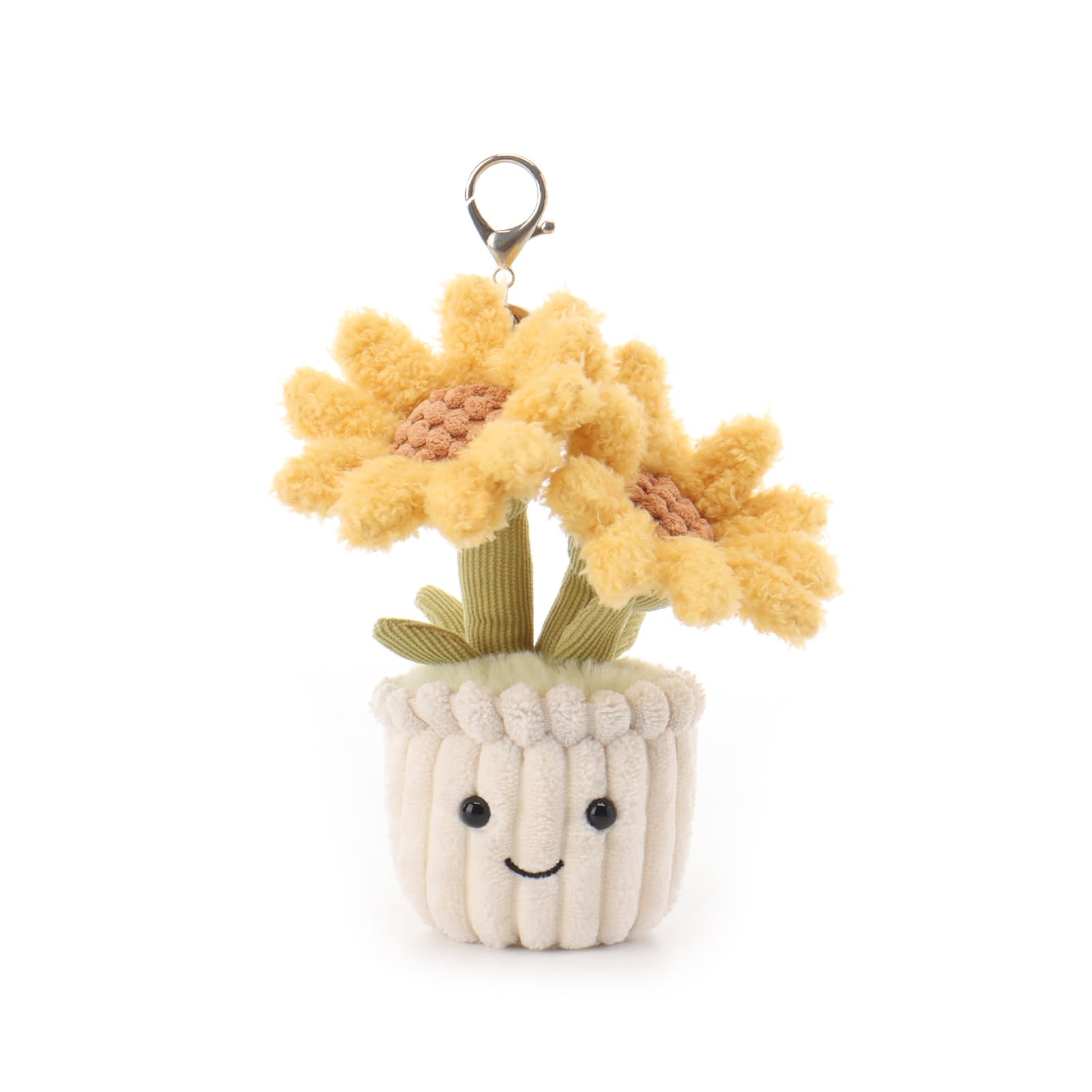

Apricot Lamb Yellow Sunflower Cute Soft Keychain Plush Perfect for Boys and Fits Kids Backpacks and 15cm Toy, Girls, Purses,