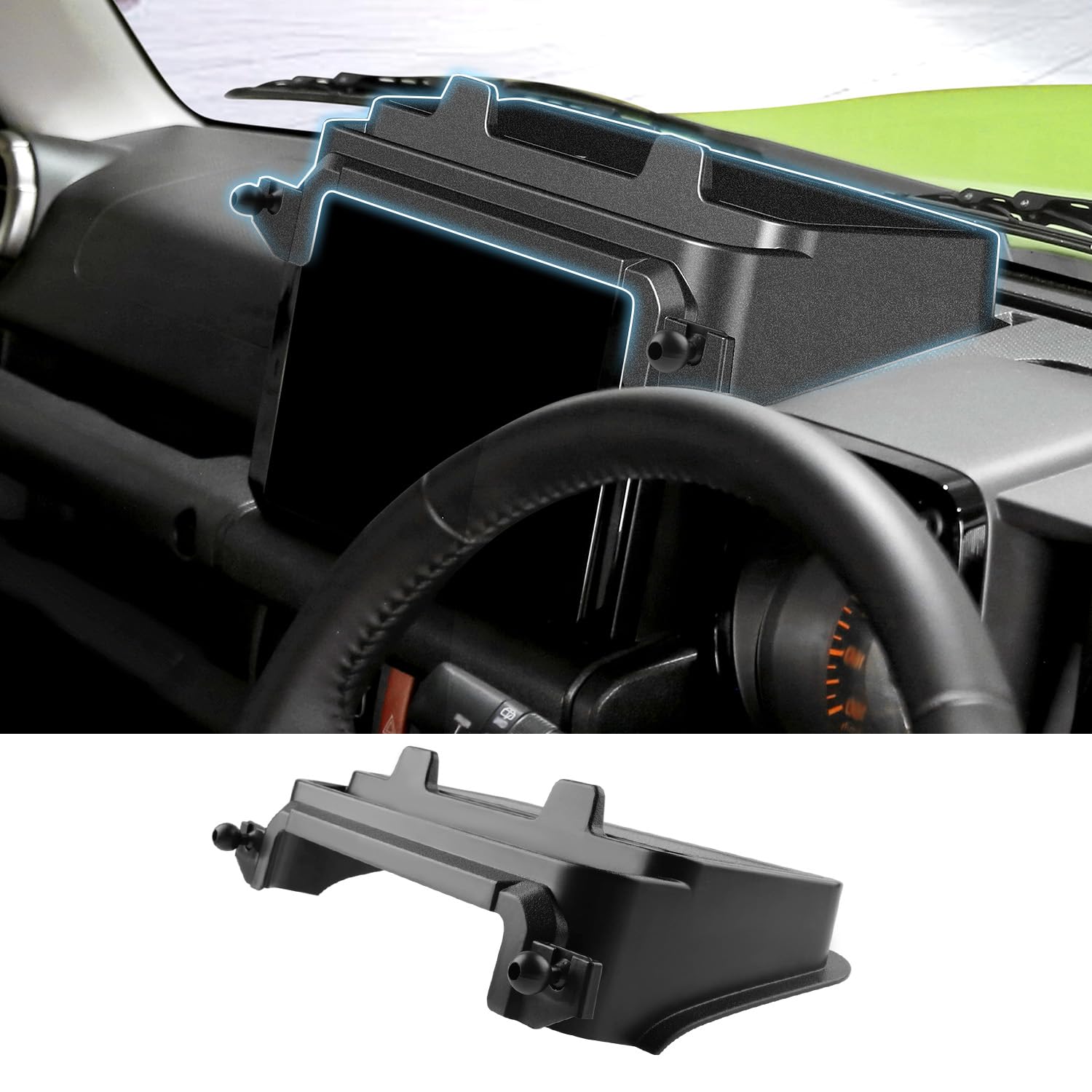 

Coleya Jimny Nomad JC74 Sierra JB64 JB74 Dedicated Dashboard Navigation Storage Box with Easy JC74 Car Accessory (5-door) Tray, 7-inch Compatible, чёрный