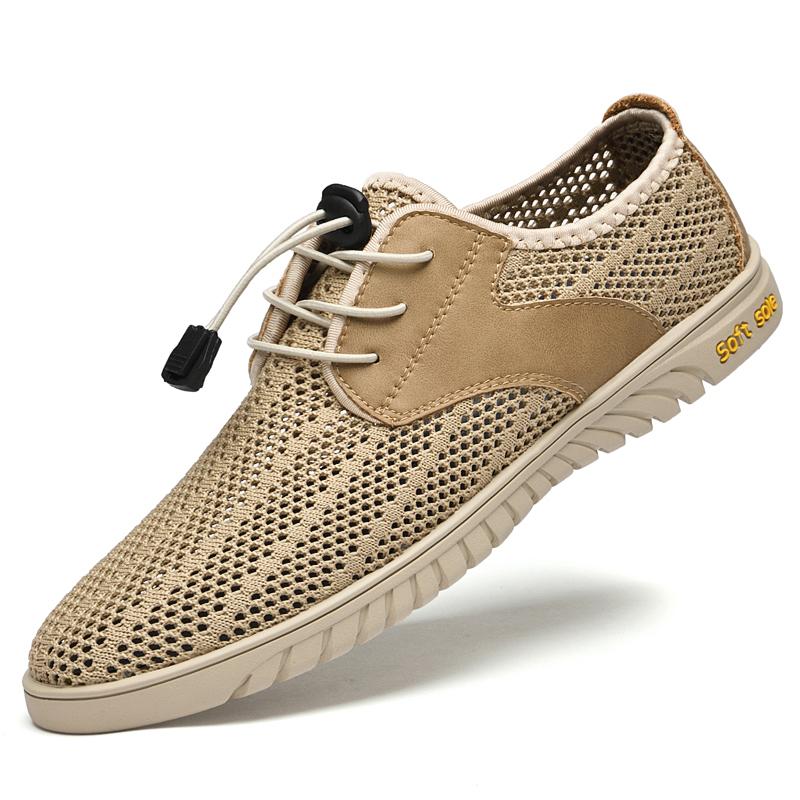 Fashion Summer Outdoor Travel Running Casual Shoes Men's Mesh Sports Shoes Fashion Mountaineering Breathable Lightweight Anti Slip Shoes