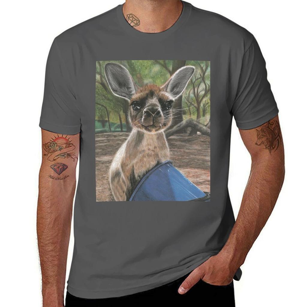 Cindy The Hungry KI Kangaroo TShirt Casual Loose Fit Summer Tee Shirt
