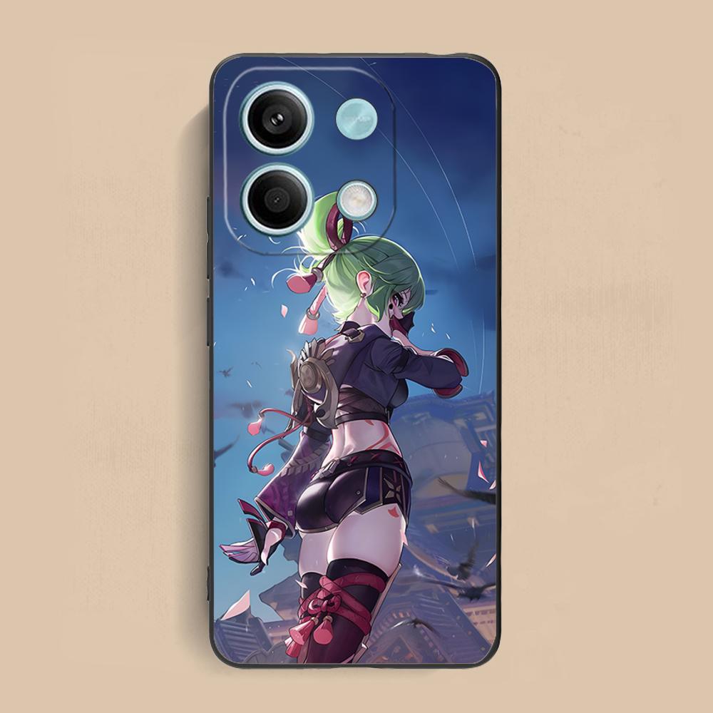 Game GI Kuki Shinobu Mobile Phone Case for Xiaomi Redmi 15 14 13 12 A5 3 2 1 C Plus 4G 5G Colorful Printing Cover Luxury Cover