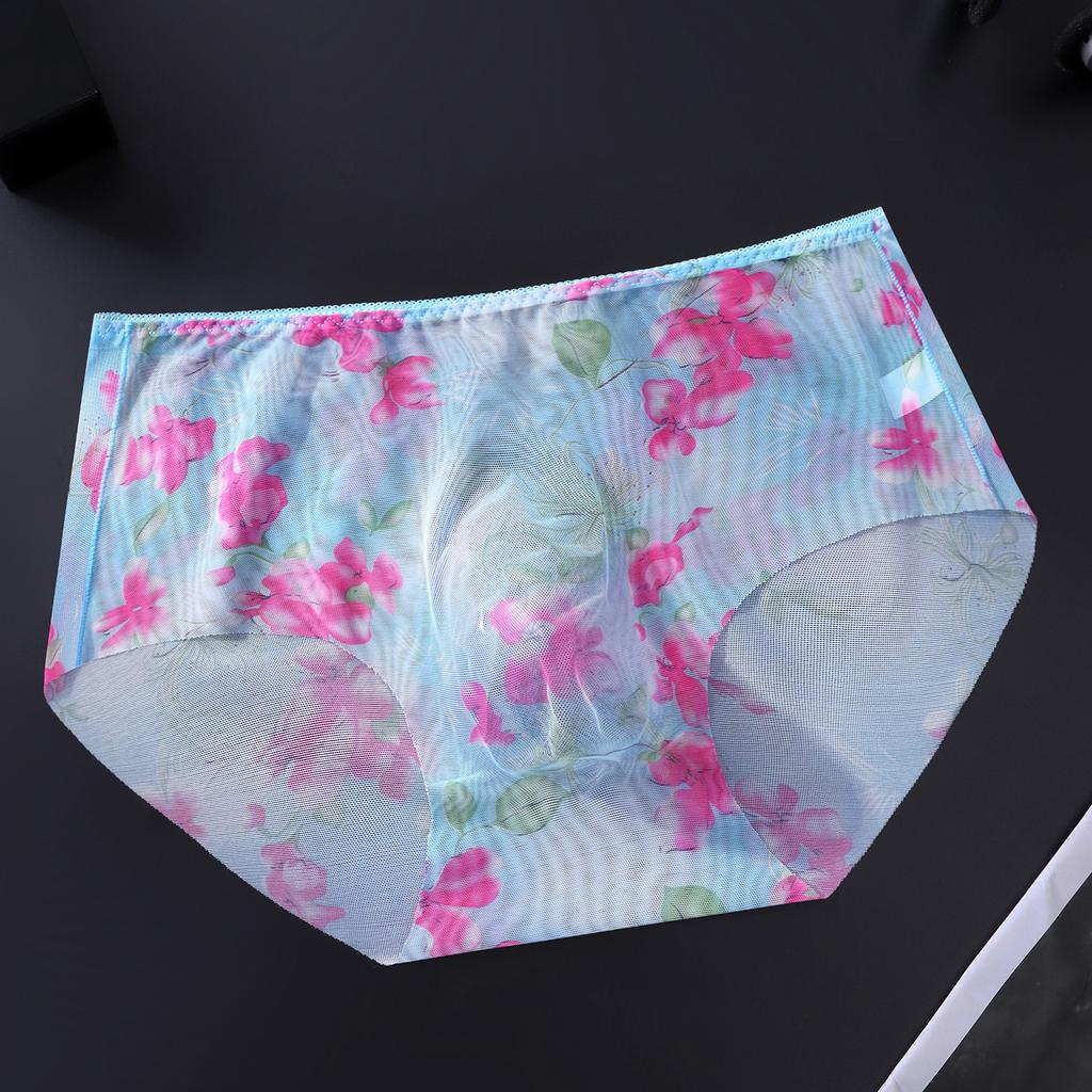 Men Ultra Thin Floral Mesh Briefs See Through Sissy Pouch Panties Male Soft Breathable Underwear Cuecas Women Panties For Men