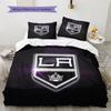 Los Angeles Kings Pattern Bedding Quilt Set  Home Decoration  Gift (1 * duvet cover + 2 * pillowcase  without core).xwn