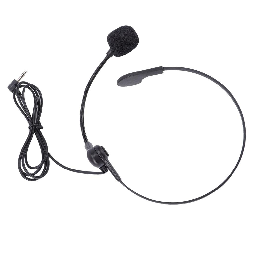 Headset Microphone Adjustable Boom Mic 3.5mm Male Over Ear Wired Clear Sound for Voice Amplifier Teacher Presenter