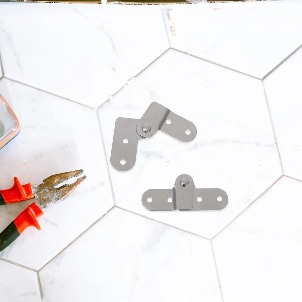 2PCS Ladder Folding Hinges Rotatable Support Bracket Metal Hinge Invisible Heavy Duty Table Fixed Hinge Furniture Hardware