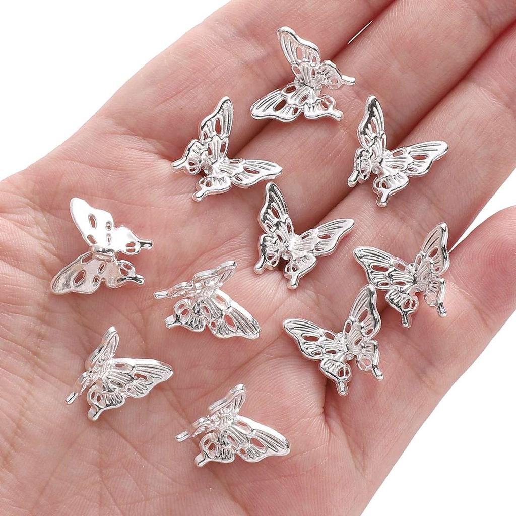 Silver Butterfly Accessories Alloy Butterfly Flower Half Bracelet Diy Accessories Chinese Style DIY Bracelet Bracelet Jewelry