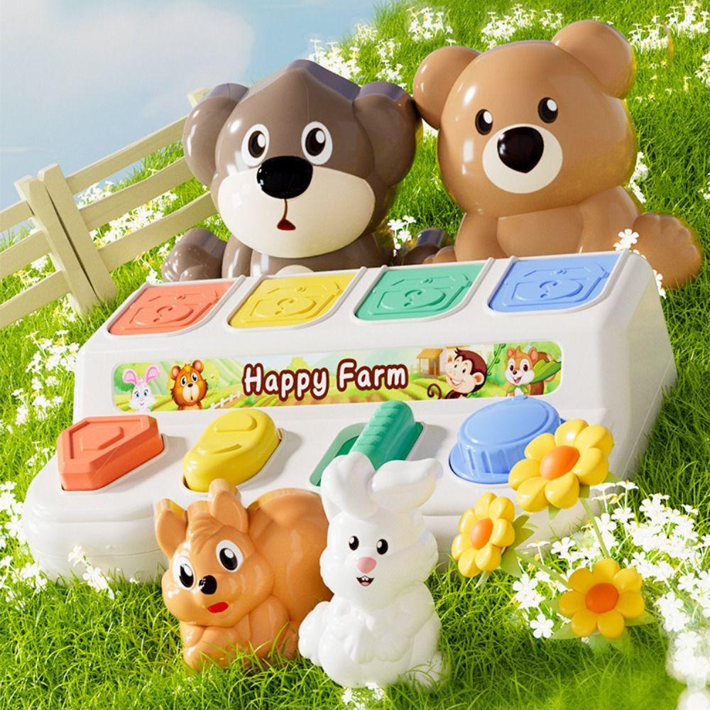 Cartoon Animals Interactive Animal Toy Box Montessori Animal Sensory Toy  Exercise Baby Fingers