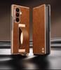 For Samsung Z Fold 7 Phone Case Cowhide Magnetic Flip Cover with Wrist Strap Compatible with Samsung Z Fold 6 5 4 W26 Phone Case