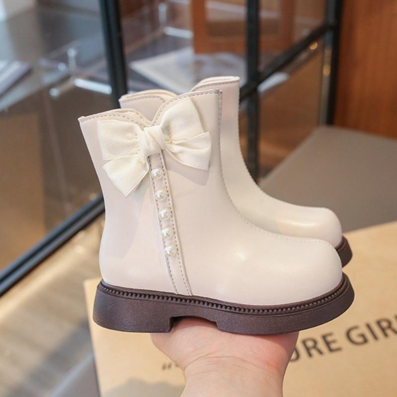 Girls' Non-slip Soft-soled Long Winter Boots with Fleece Lining High-top Princess Boots